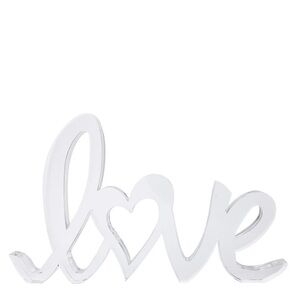 Tara Wilson Acrylic Clear Cursive “Love” Sign